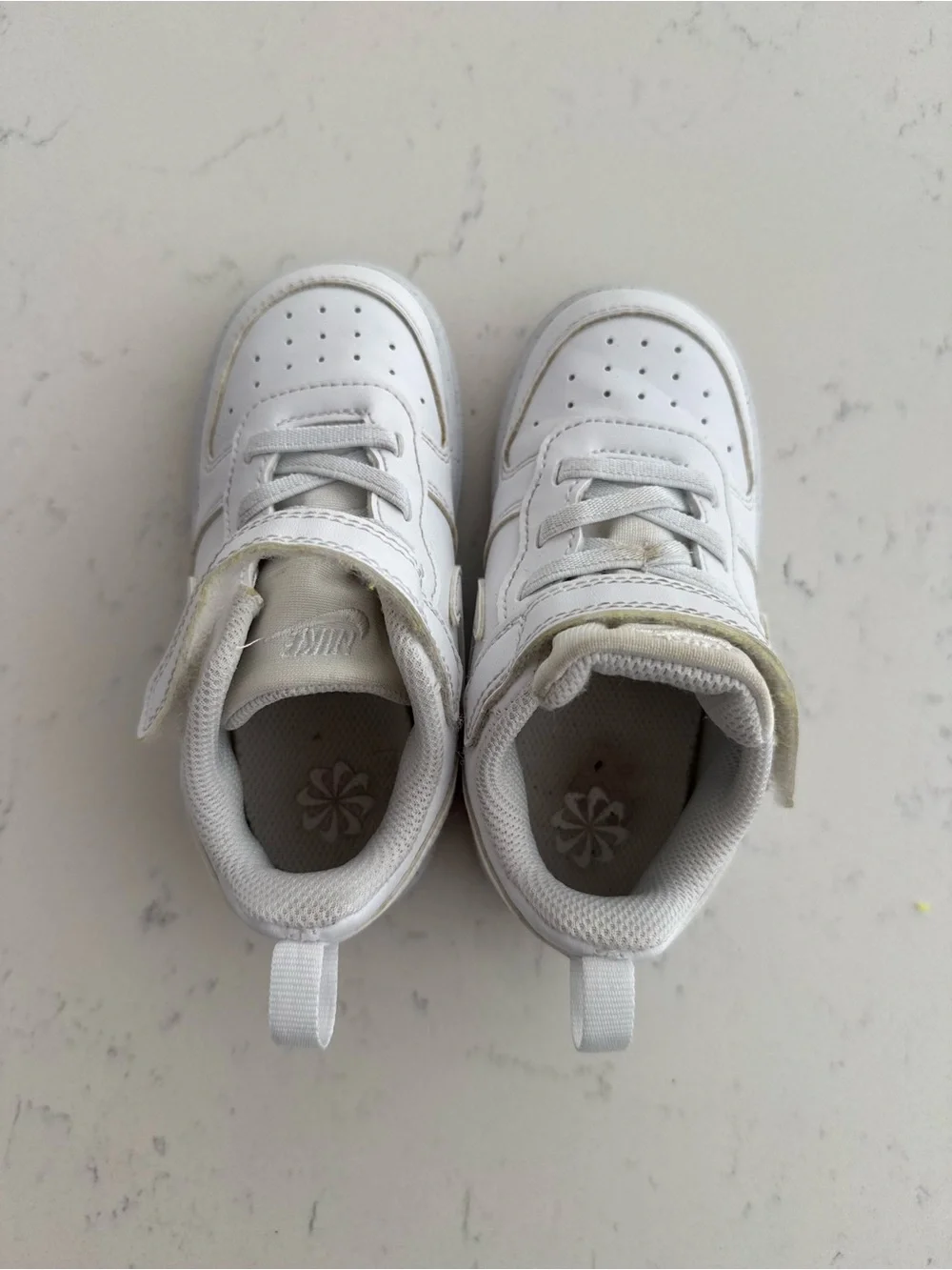 Nike Kids White Velcro & Lace Sneakers